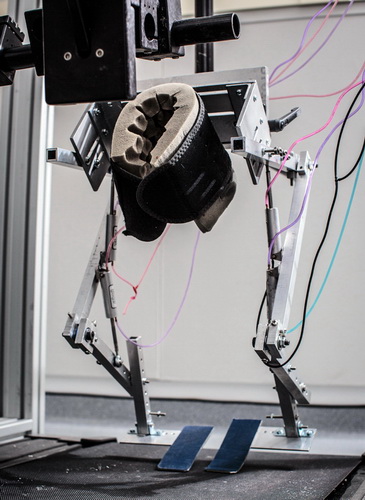 The monkey exoskeleton. Photo: Nick Pironio/Wired